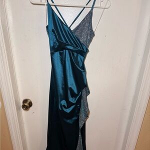 Elegant Teal Evening Gown